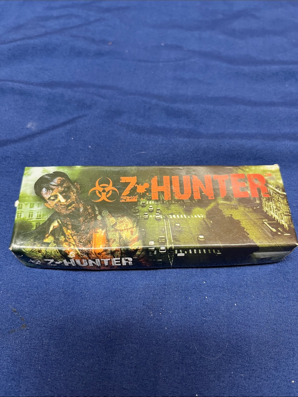Hunter Blue Graphic Folding Knife in Branded Box